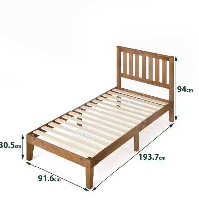 Zinus木平台床(乡村松木饰面)-单人床、超单人床、大号床 Zinus木平台床(乡村松木饰面)-单人床、超单人床、大号床